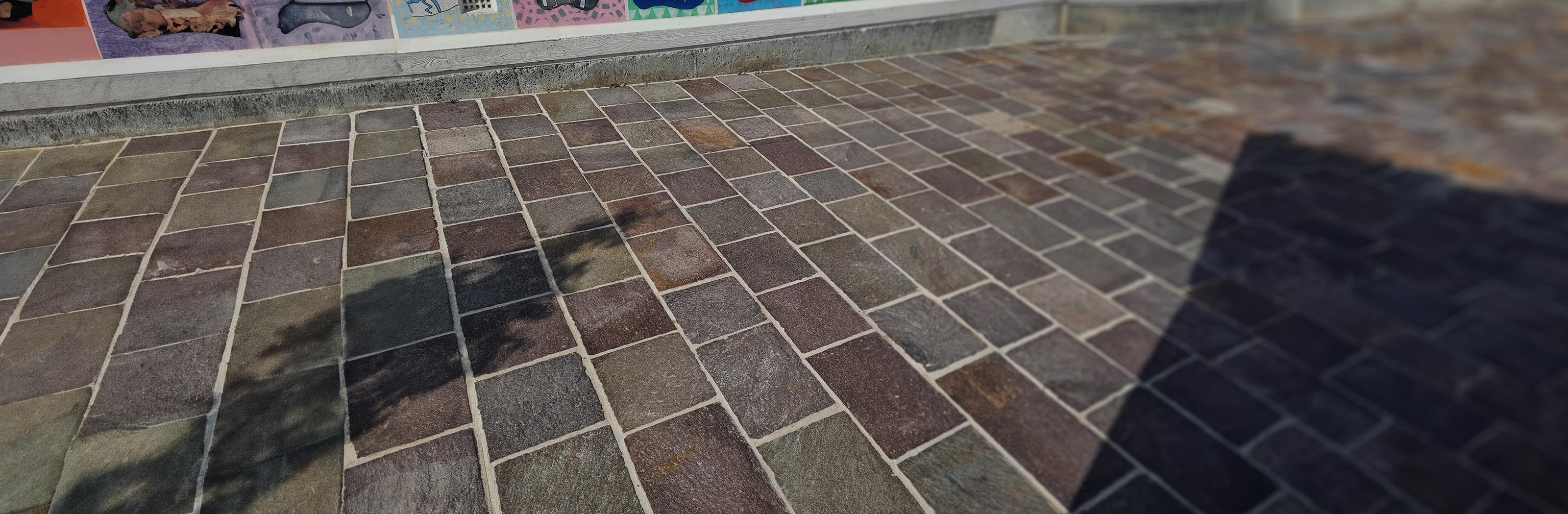 graphite granite paving